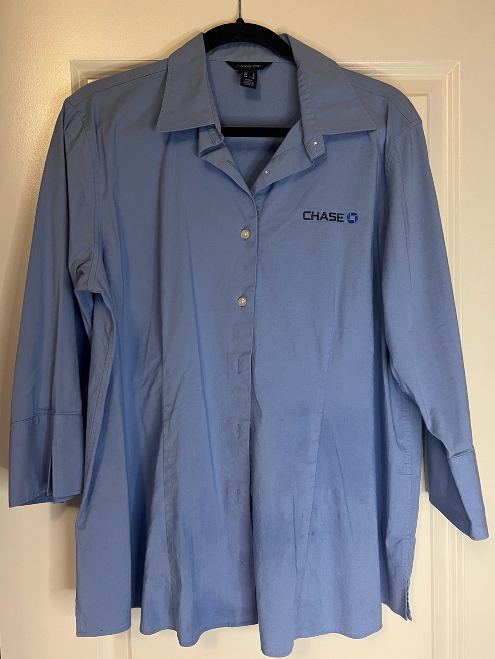 Vintage Blue Chase Bank button-up shirt #banking size large